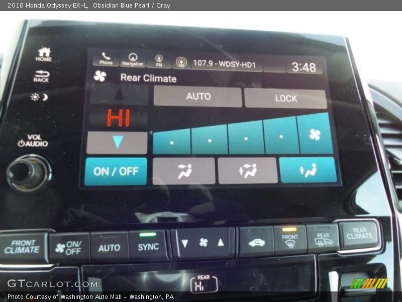 Obsidian Blue Pearl / Gray 2018 Honda Odyssey EX-L