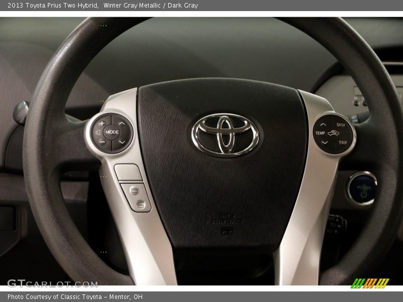 Winter Gray Metallic / Dark Gray 2013 Toyota Prius Two Hybrid
