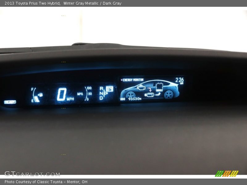 Winter Gray Metallic / Dark Gray 2013 Toyota Prius Two Hybrid