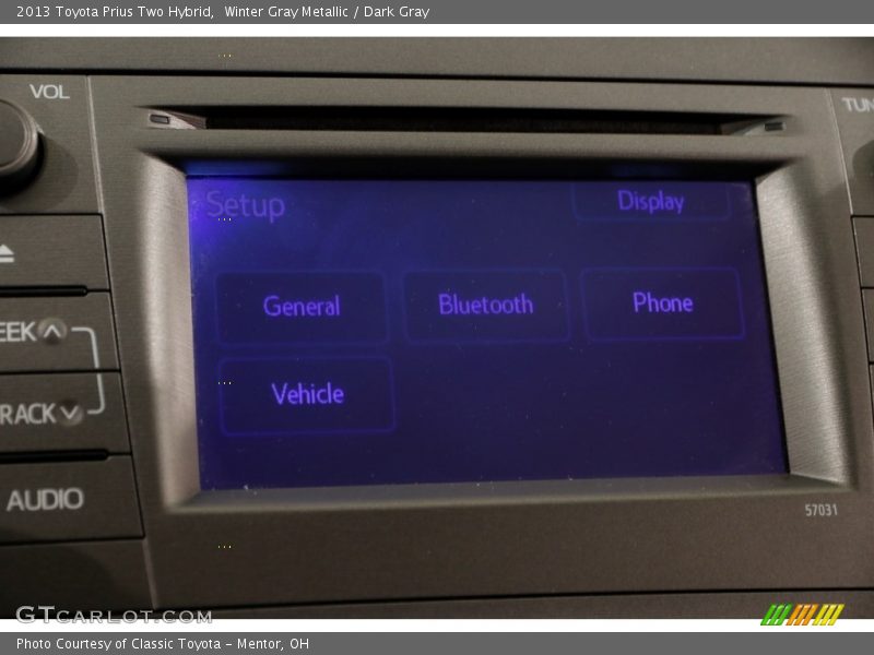 Winter Gray Metallic / Dark Gray 2013 Toyota Prius Two Hybrid