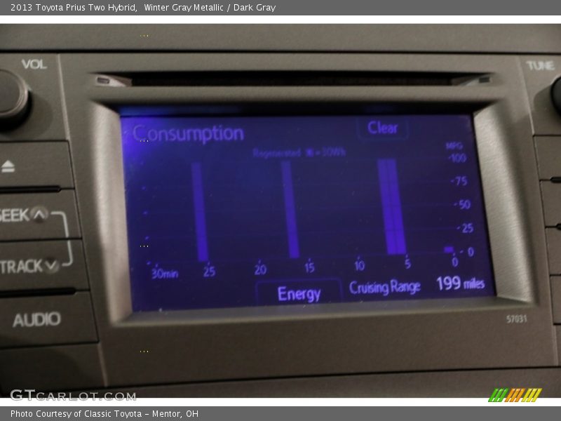 Winter Gray Metallic / Dark Gray 2013 Toyota Prius Two Hybrid