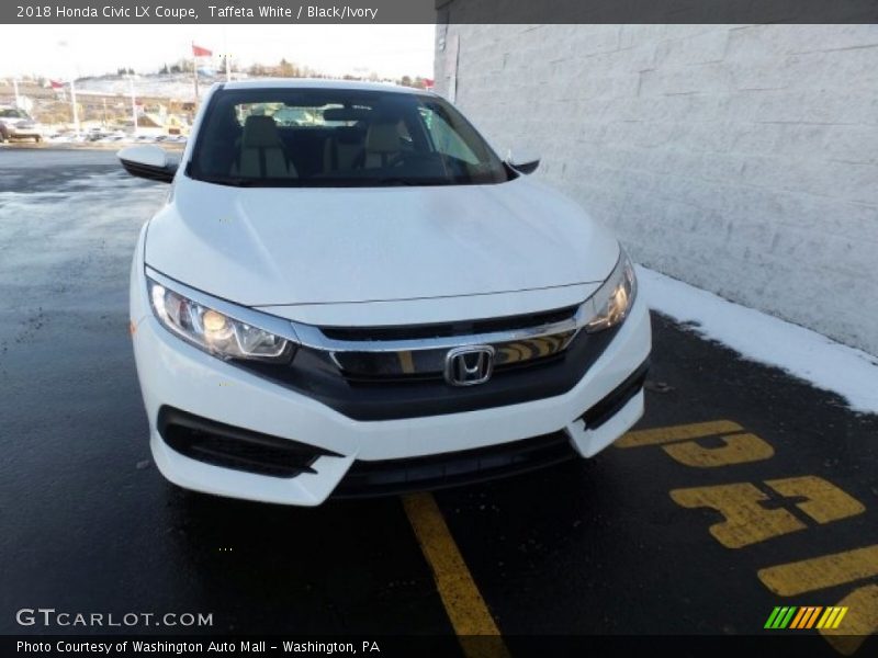Taffeta White / Black/Ivory 2018 Honda Civic LX Coupe