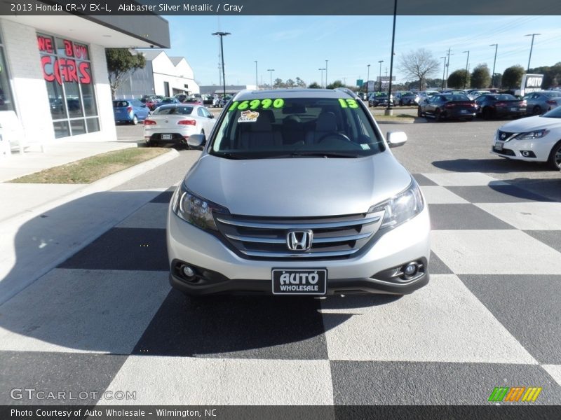 Alabaster Silver Metallic / Gray 2013 Honda CR-V EX-L