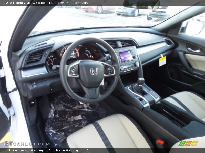  2018 Civic LX Coupe Black/Ivory Interior