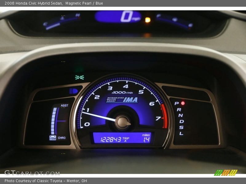 Magnetic Pearl / Blue 2008 Honda Civic Hybrid Sedan