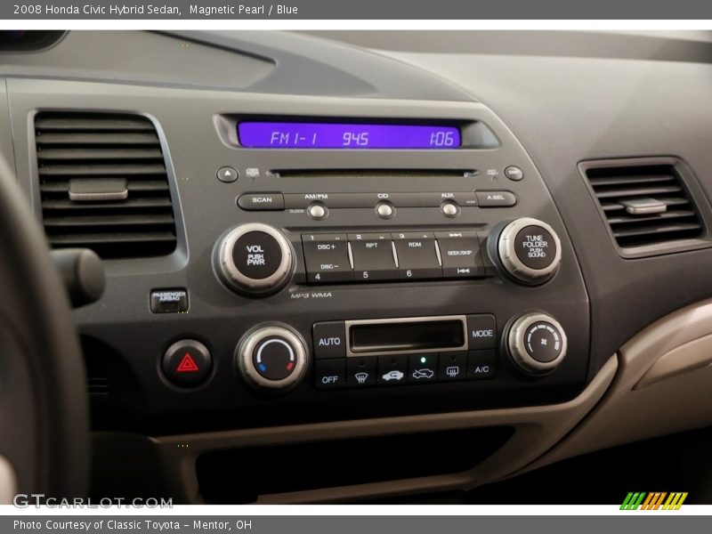 Magnetic Pearl / Blue 2008 Honda Civic Hybrid Sedan