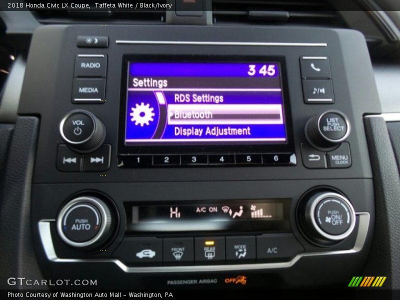 Controls of 2018 Civic LX Coupe