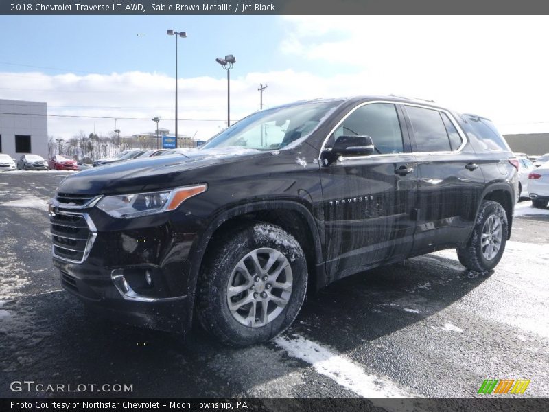 Sable Brown Metallic / Jet Black 2018 Chevrolet Traverse LT AWD