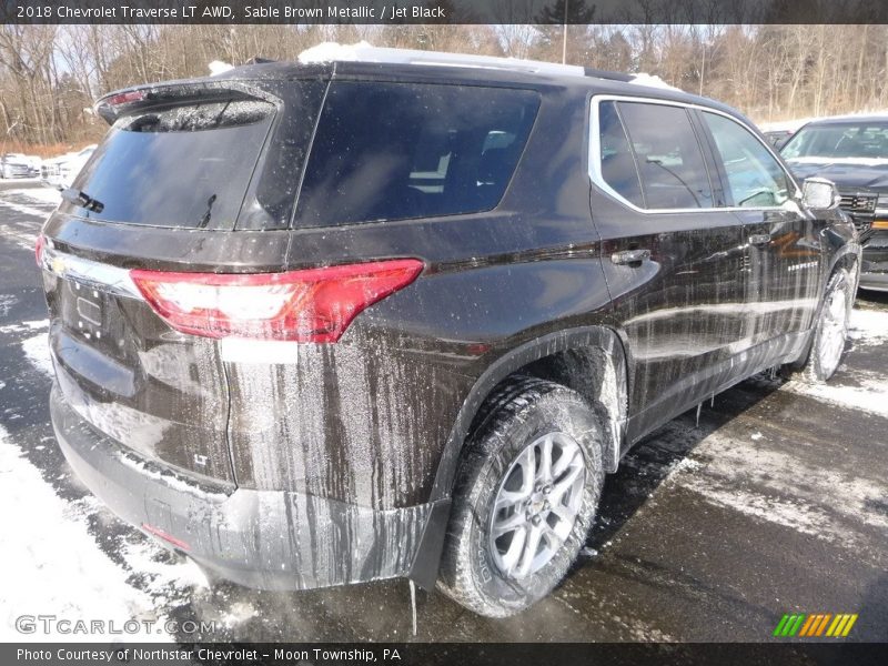 Sable Brown Metallic / Jet Black 2018 Chevrolet Traverse LT AWD