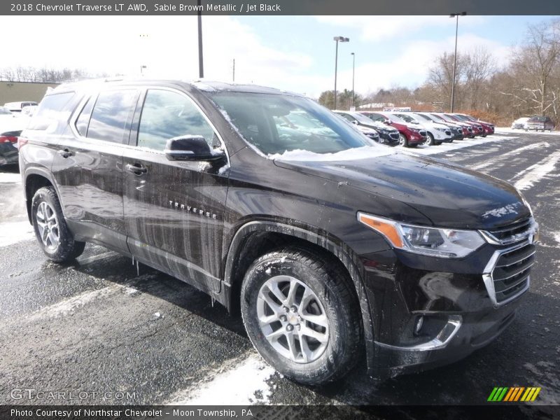 Sable Brown Metallic / Jet Black 2018 Chevrolet Traverse LT AWD