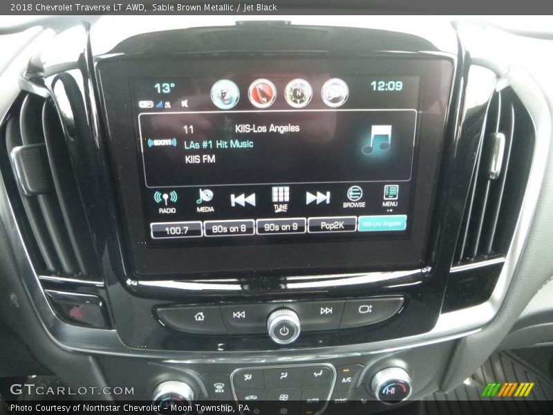 Sable Brown Metallic / Jet Black 2018 Chevrolet Traverse LT AWD