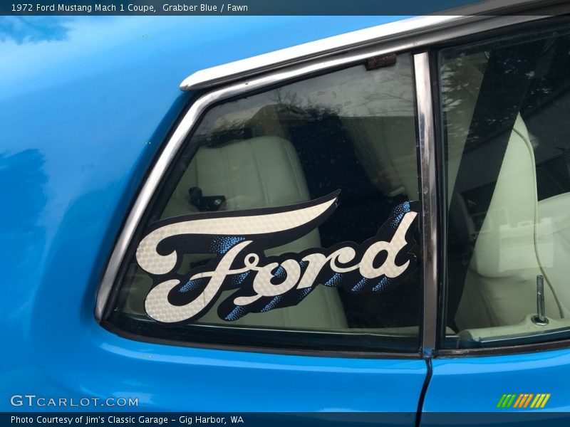 Grabber Blue / Fawn 1972 Ford Mustang Mach 1 Coupe
