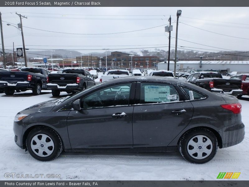 Magnetic / Charcoal Black 2018 Ford Focus S Sedan