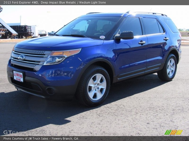 Deep Impact Blue Metallic / Medium Light Stone 2013 Ford Explorer 4WD