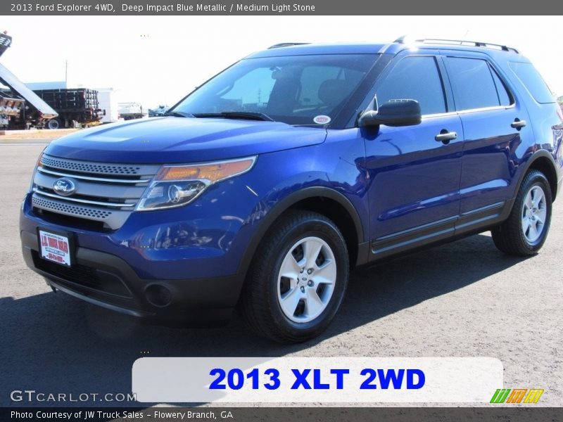 Deep Impact Blue Metallic / Medium Light Stone 2013 Ford Explorer 4WD