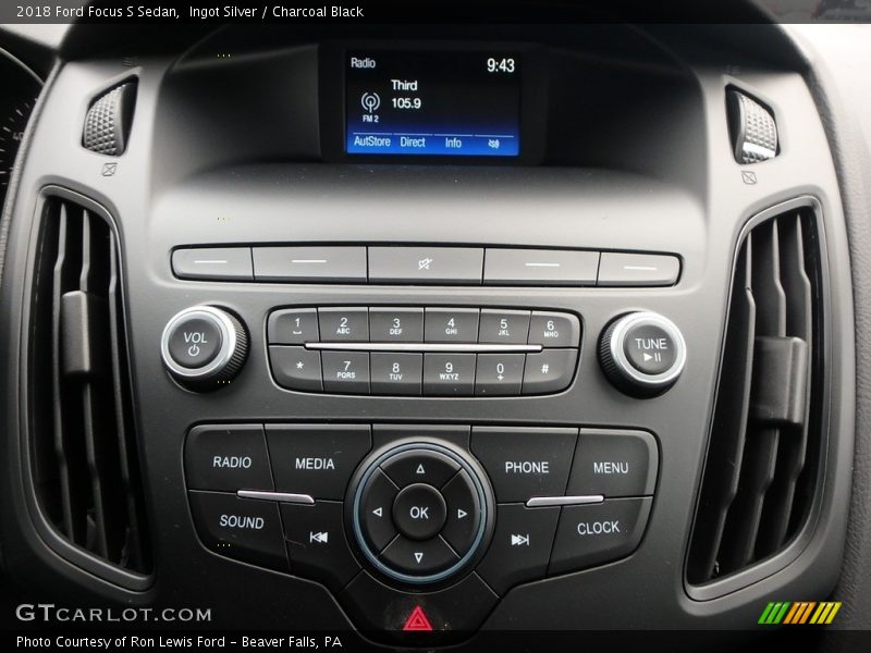 Controls of 2018 Focus S Sedan