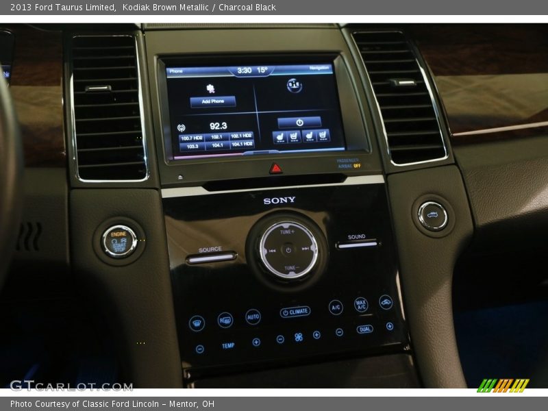 Kodiak Brown Metallic / Charcoal Black 2013 Ford Taurus Limited