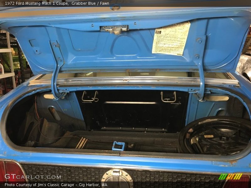 Grabber Blue / Fawn 1972 Ford Mustang Mach 1 Coupe