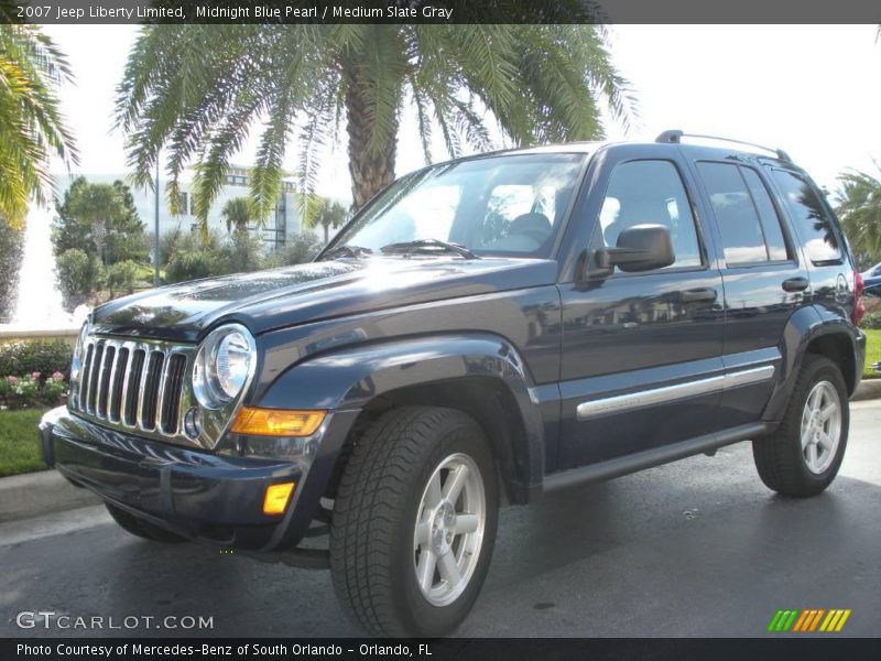 Midnight Blue Pearl / Medium Slate Gray 2007 Jeep Liberty Limited