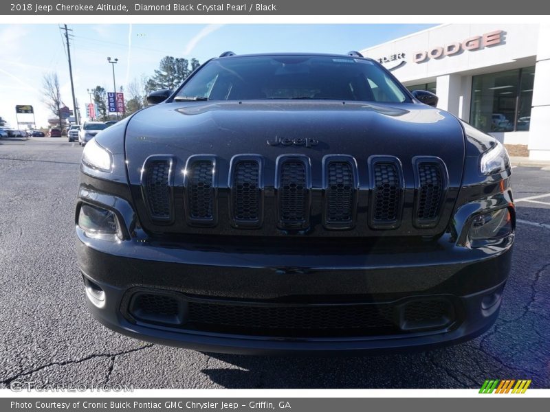 Diamond Black Crystal Pearl / Black 2018 Jeep Cherokee Altitude