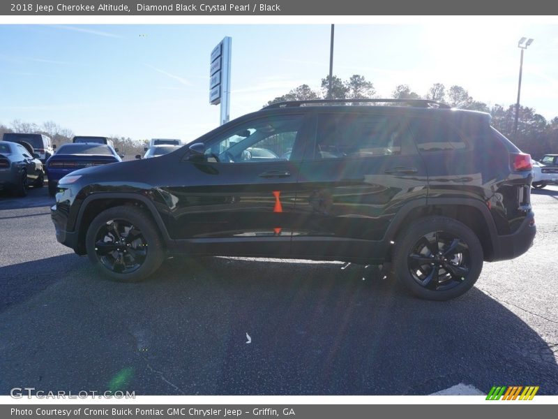 Diamond Black Crystal Pearl / Black 2018 Jeep Cherokee Altitude