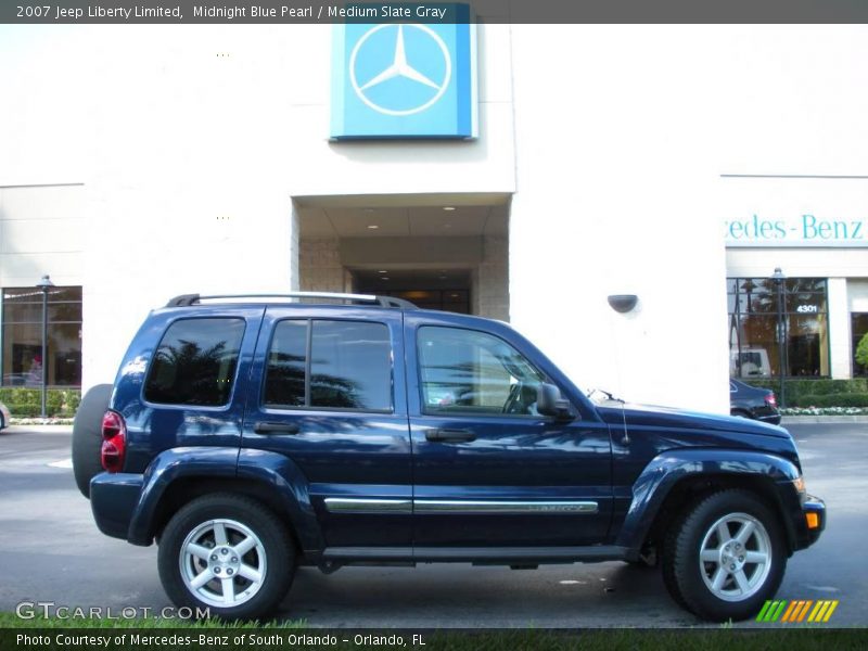 Midnight Blue Pearl / Medium Slate Gray 2007 Jeep Liberty Limited