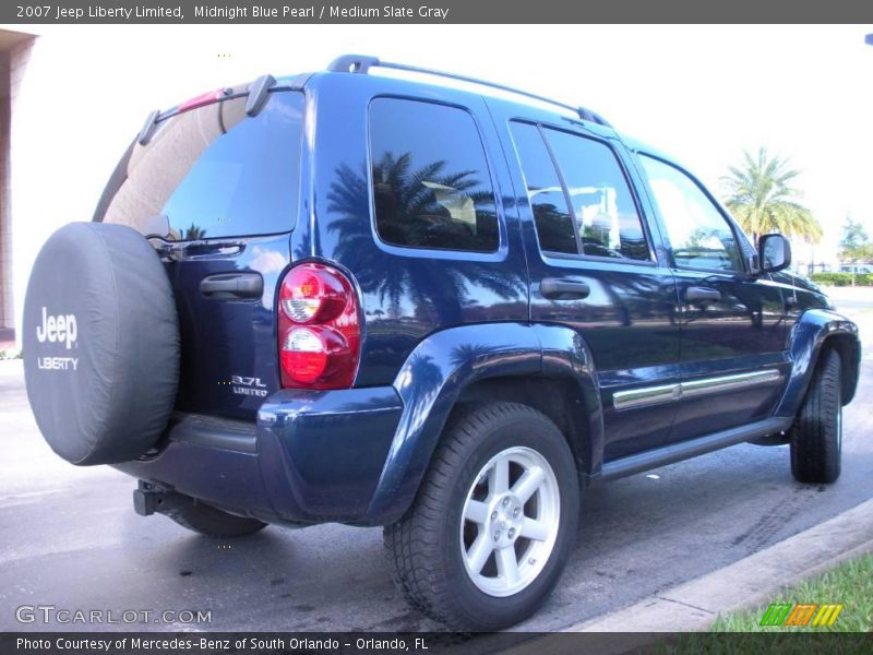 Midnight Blue Pearl / Medium Slate Gray 2007 Jeep Liberty Limited