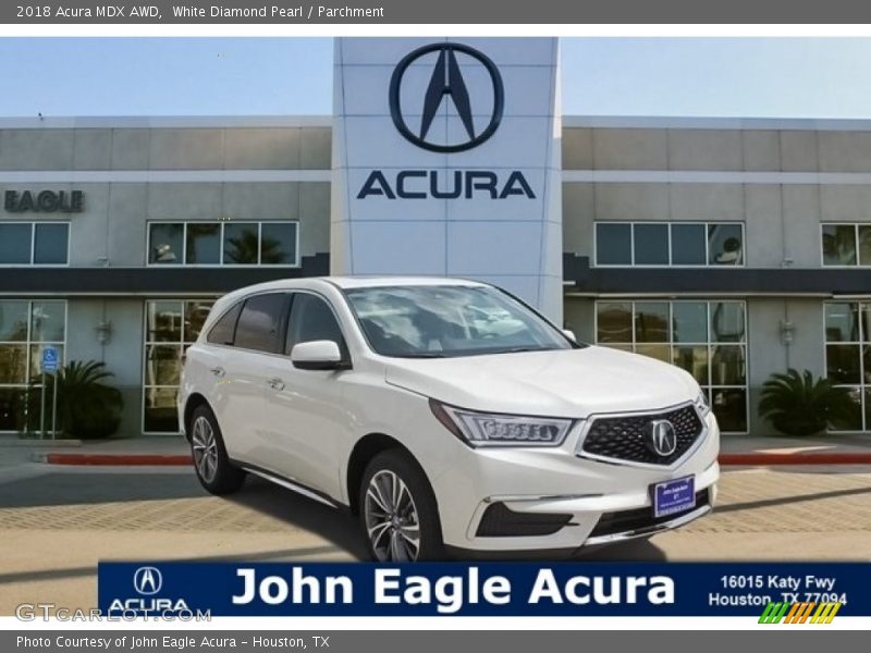 White Diamond Pearl / Parchment 2018 Acura MDX AWD