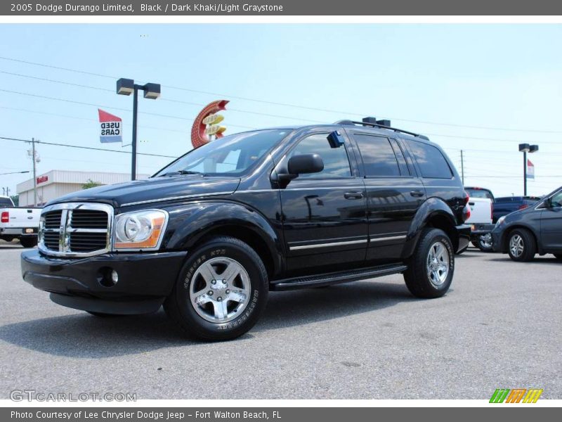 Black / Dark Khaki/Light Graystone 2005 Dodge Durango Limited