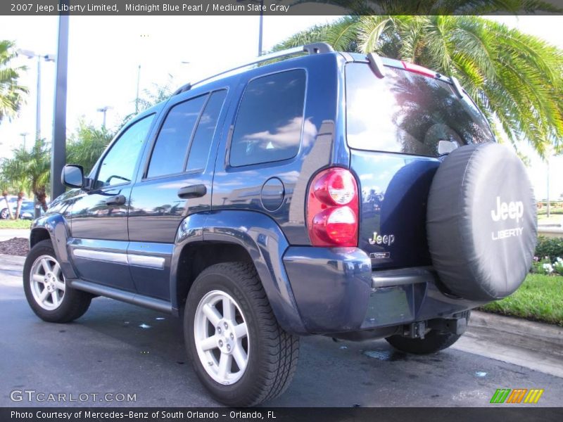 Midnight Blue Pearl / Medium Slate Gray 2007 Jeep Liberty Limited