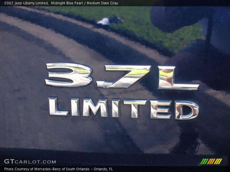 Midnight Blue Pearl / Medium Slate Gray 2007 Jeep Liberty Limited