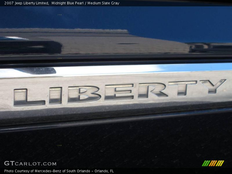 Midnight Blue Pearl / Medium Slate Gray 2007 Jeep Liberty Limited