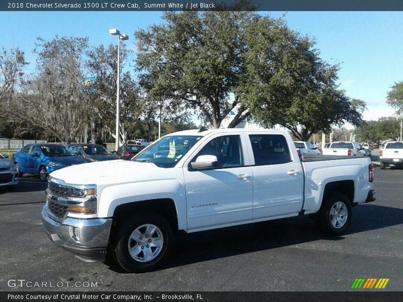 Summit White / Jet Black 2018 Chevrolet Silverado 1500 LT Crew Cab