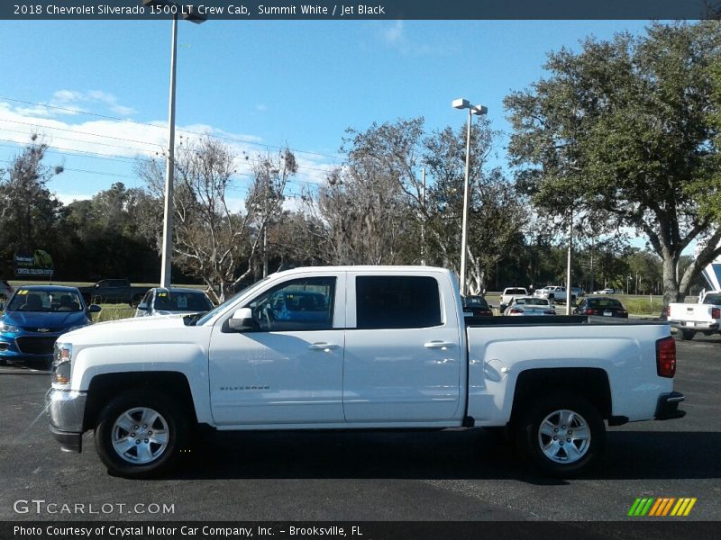 Summit White / Jet Black 2018 Chevrolet Silverado 1500 LT Crew Cab
