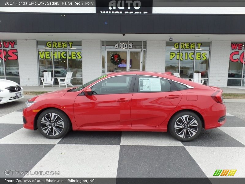 Rallye Red / Ivory 2017 Honda Civic EX-L Sedan