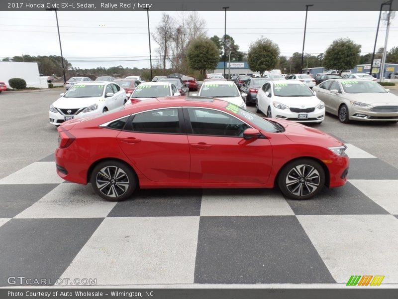 Rallye Red / Ivory 2017 Honda Civic EX-L Sedan