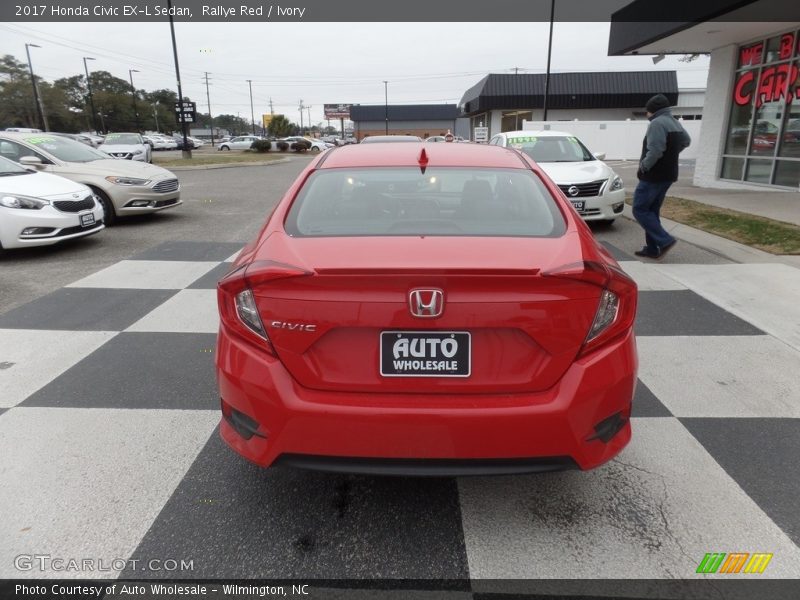 Rallye Red / Ivory 2017 Honda Civic EX-L Sedan