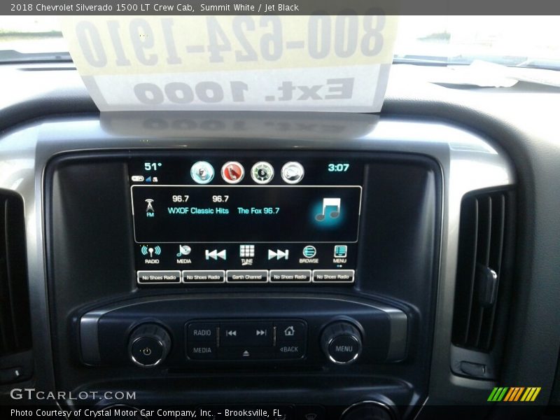 Summit White / Jet Black 2018 Chevrolet Silverado 1500 LT Crew Cab