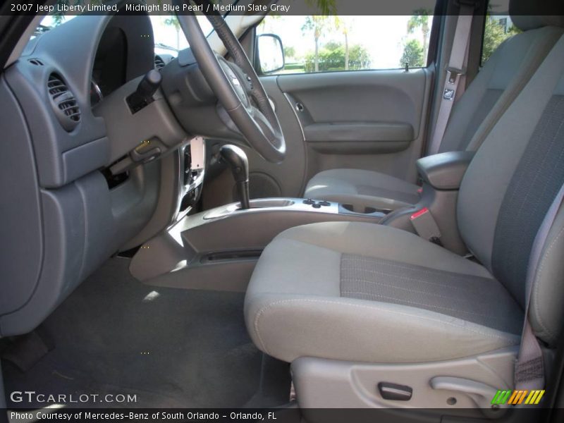 Midnight Blue Pearl / Medium Slate Gray 2007 Jeep Liberty Limited