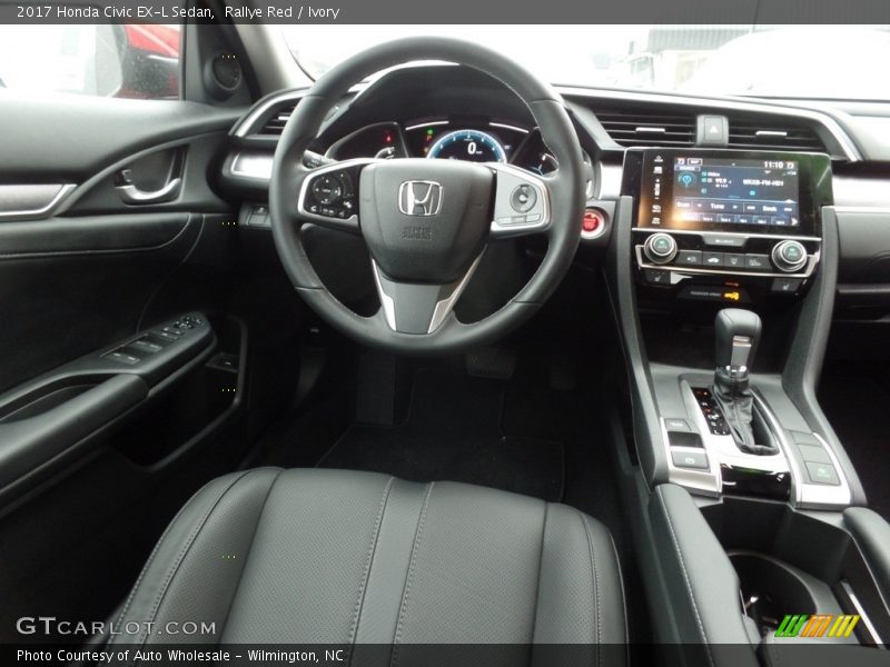 Rallye Red / Ivory 2017 Honda Civic EX-L Sedan