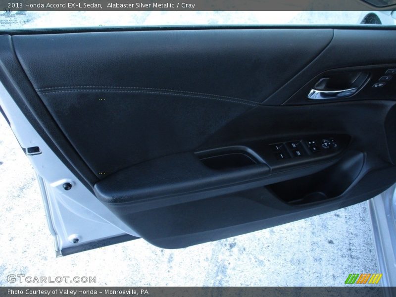 Alabaster Silver Metallic / Gray 2013 Honda Accord EX-L Sedan