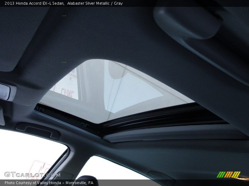 Alabaster Silver Metallic / Gray 2013 Honda Accord EX-L Sedan