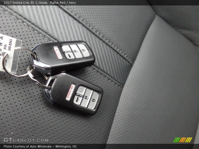 Rallye Red / Ivory 2017 Honda Civic EX-L Sedan