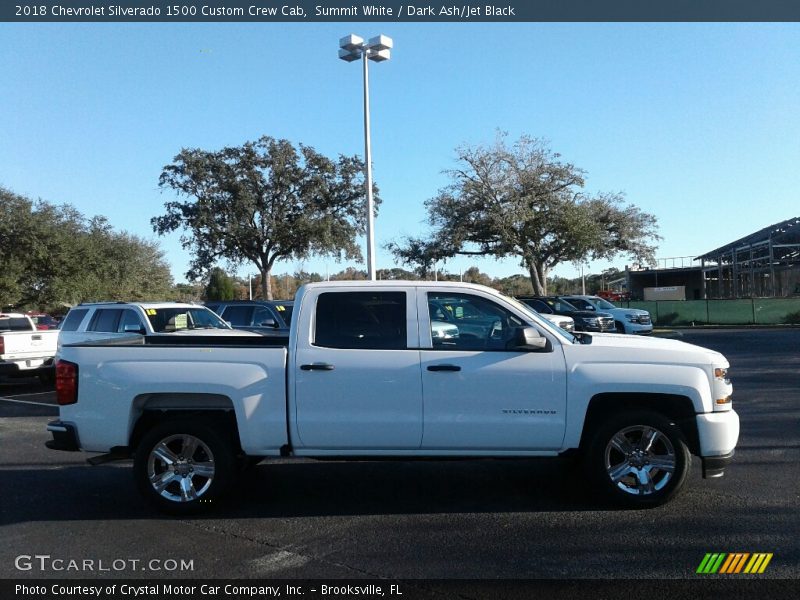 Summit White / Dark Ash/Jet Black 2018 Chevrolet Silverado 1500 Custom Crew Cab