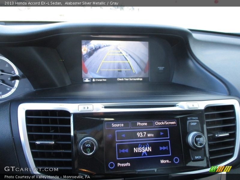 Alabaster Silver Metallic / Gray 2013 Honda Accord EX-L Sedan