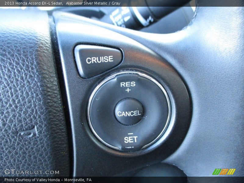 Alabaster Silver Metallic / Gray 2013 Honda Accord EX-L Sedan