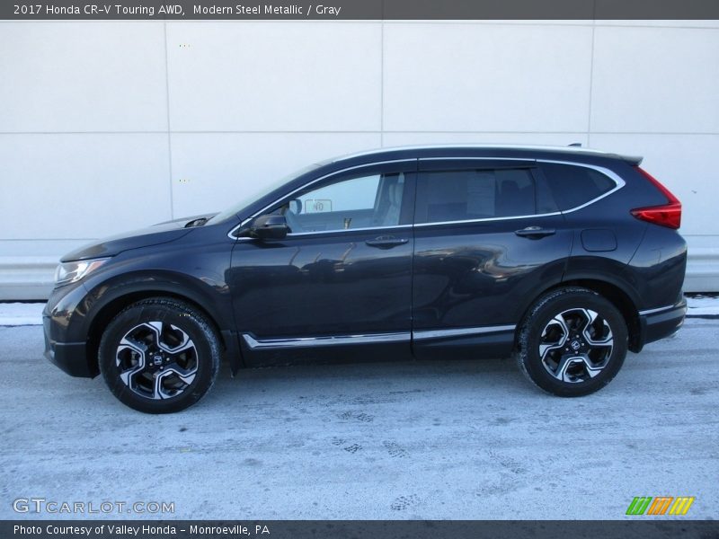 Modern Steel Metallic / Gray 2017 Honda CR-V Touring AWD
