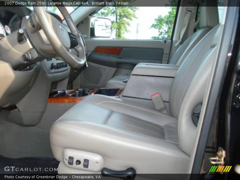 Brilliant Black / Khaki 2007 Dodge Ram 2500 Laramie Mega Cab 4x4