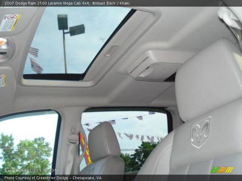 Brilliant Black / Khaki 2007 Dodge Ram 2500 Laramie Mega Cab 4x4