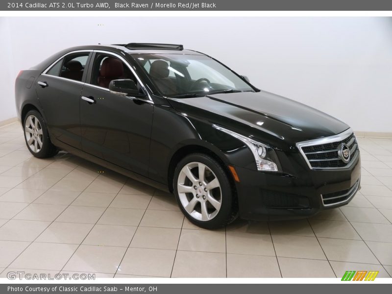 Black Raven / Morello Red/Jet Black 2014 Cadillac ATS 2.0L Turbo AWD